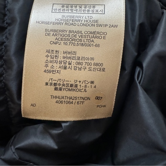 Burberry Sz S Puffer Goose Down Coat Jacket Hood ( Flaw ! ) - Picture 14 of 15